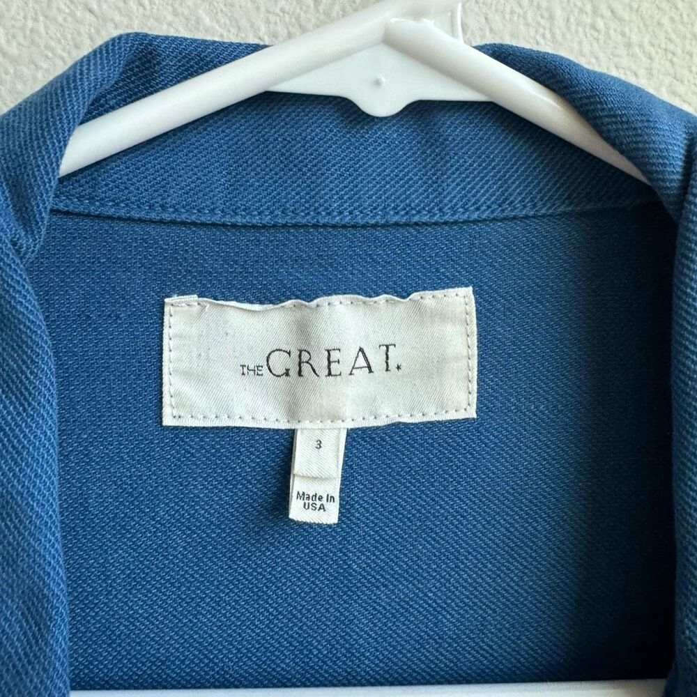 The Great. Flutter Army Jacket Utility Button Blu… - image 5